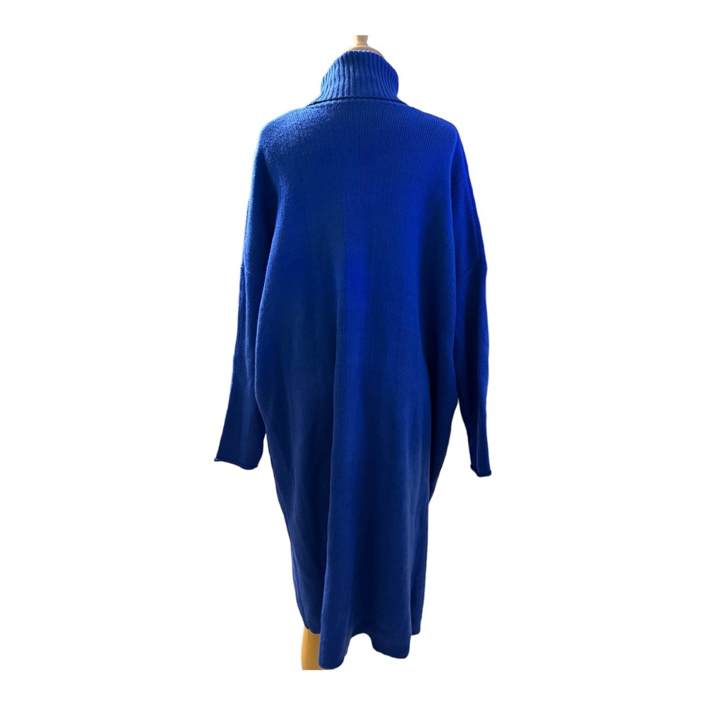 Blue Wrap Effect Sweater - Picture 3 of 5
